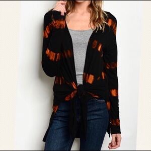 Calla boho tie dye cardigan jersey cover up